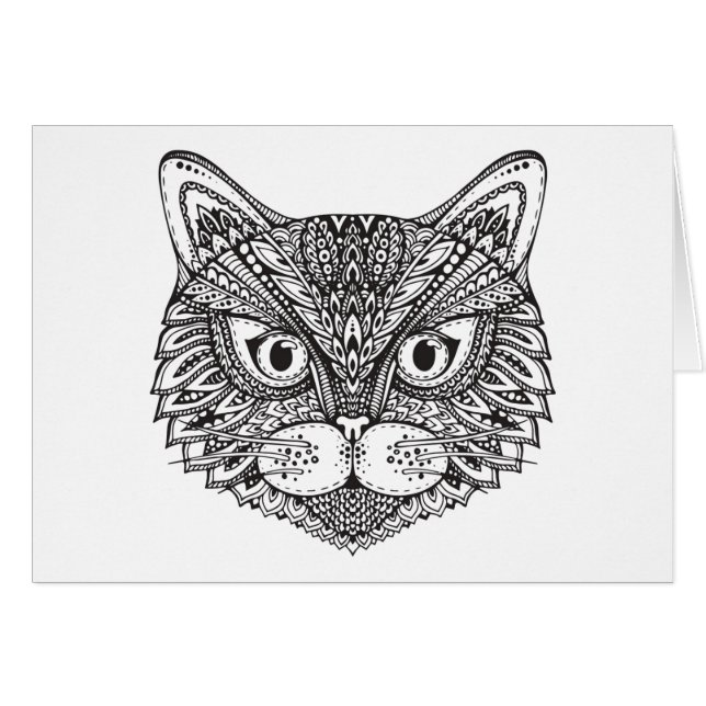 Stilkatt Hälsningskort (Framsidan Horizontal)