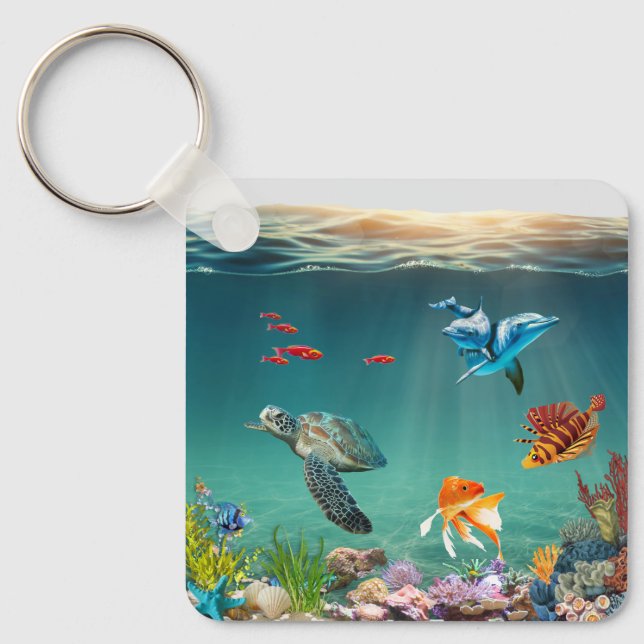 Still Blue Moments Nyckelring (Framsida)