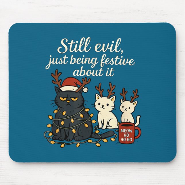Still Evil, Just Being Festive About It Funny Cat  Musmatta (Framsidan)