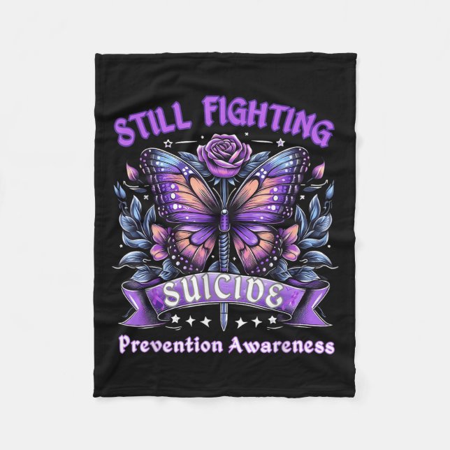 Still Fighting Suicide Prevention Awareness Butter Fleecefilt (Framsidan)