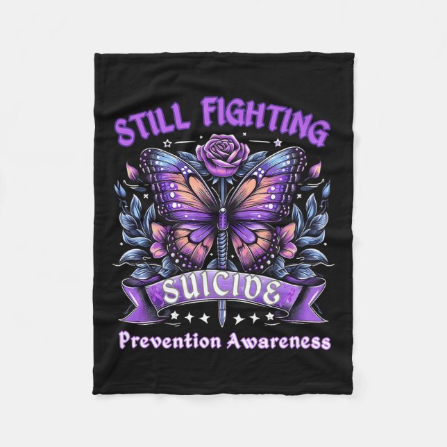 Still Fighting Suicide Prevention Awareness Butter Fleecefilt (Framsidan)