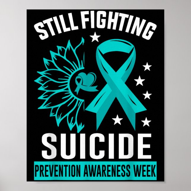 Still Fighting Suicide Prevention Awareness Purple Poster (Framsidan)