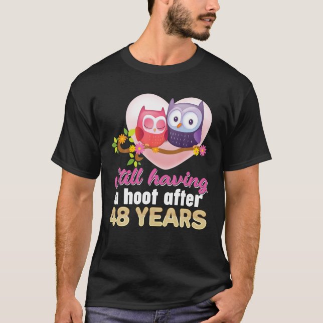 Still Having A Hoot After 48 Year 48Th Wedding Ann T Shirt (Framsida)