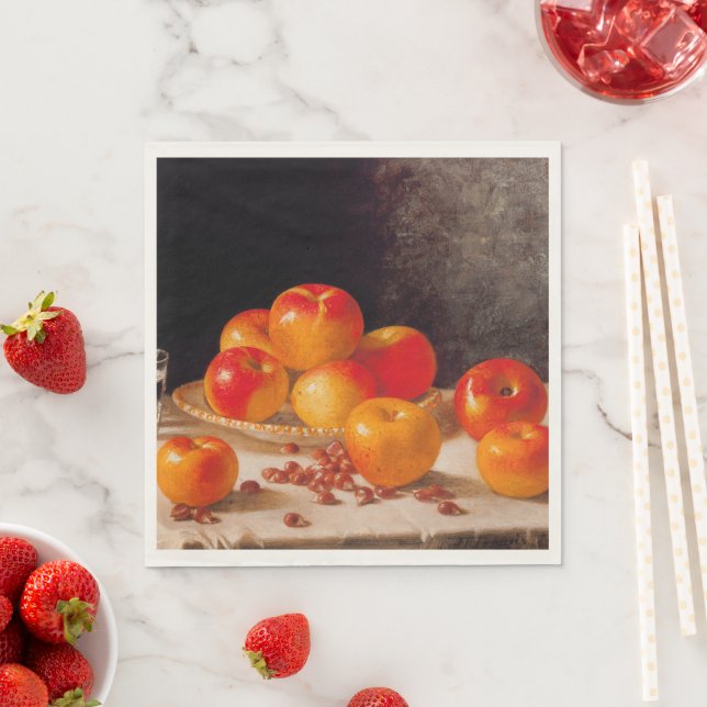 Still Life, Apples and Chestnuts Pappersservett (Insitu)