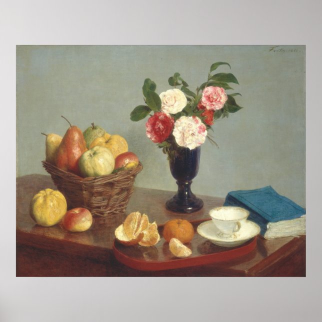 still Life - Henri Fantin-Latour Fine Art Poster (Framsidan)