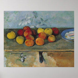 Still life of apples and biscuits, 1880-82 poster