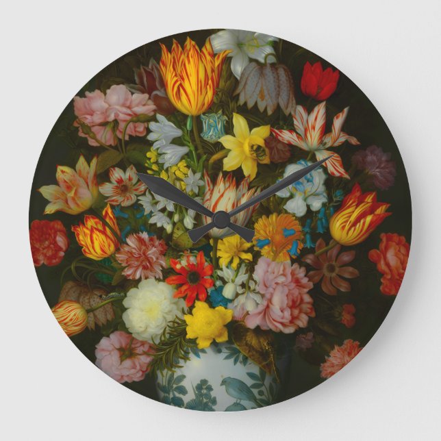 Still Life of Flowers in a Wan-Li Vase Stor Klocka (Framsida)