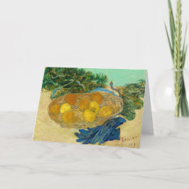 Still Life of Oranges and Lemons Greeting Card Tack Kort