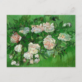 still Life - Vas med Rosa ros Vincent van Gogh Vykort