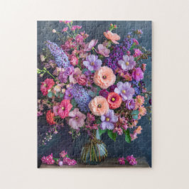 Still Life with Delphiniums and Ranunculus Pussel