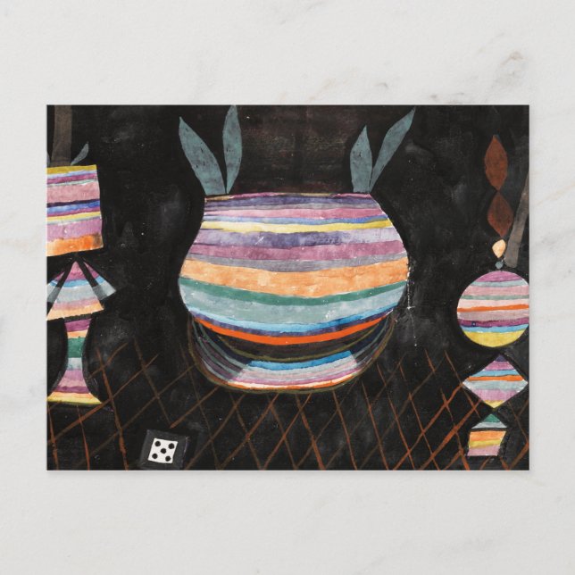 Still Life with Dice, 1923 by Paul Klee Vykort (Framsida)