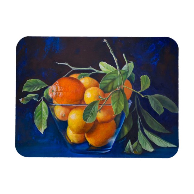 Still Life with Lemons and Orange Branch Magnet (Horisontell)