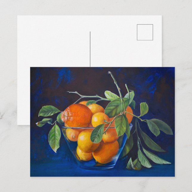 Still Life with Lemons and Orange Branch Vykort (Fram/baksida)