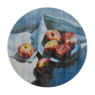 Still Life with Peaches and White Cloth