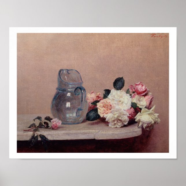 still Life with Ro, 1889 (olja på canvas) Poster (Framsidan)