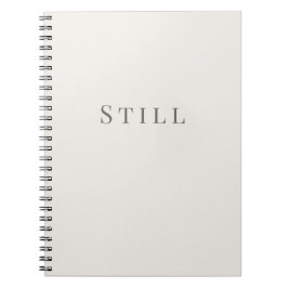 Still – Minimalistisk typografi anteckningsbok