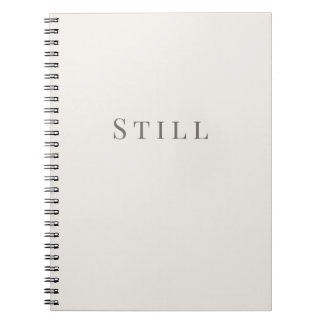 Still – Minimalistisk typografi anteckningsbok