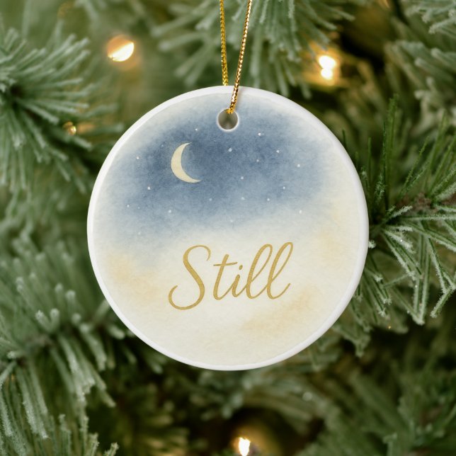 “Still” Watercolor Christmas Ornament (Träd)