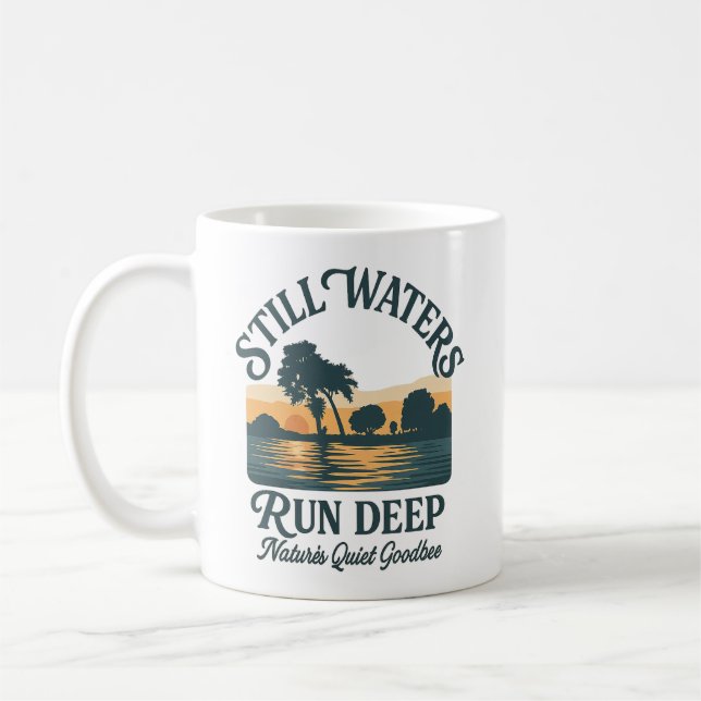 Still Waters Run Deep – Nature Landscape Kaffemugg (Vänster)