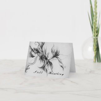 Stilla andning noterar kortet med kuvertet kort