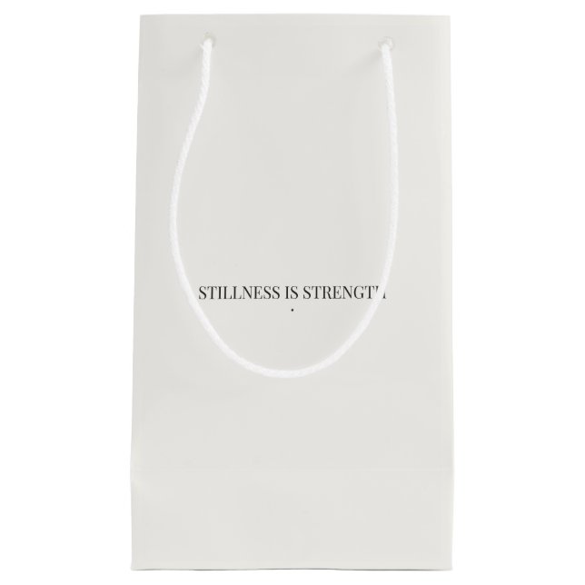 Stilla är styrka Minimalistisk presentpåse  (Framsidan)