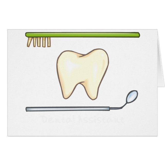Stilla den Tand- tandspegeln borstar Hälsningskort (Framsidan Horizontal)
