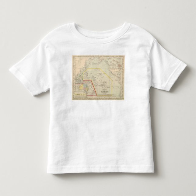Stilla hav inklusive Oceania Tee Shirt (Framsida)