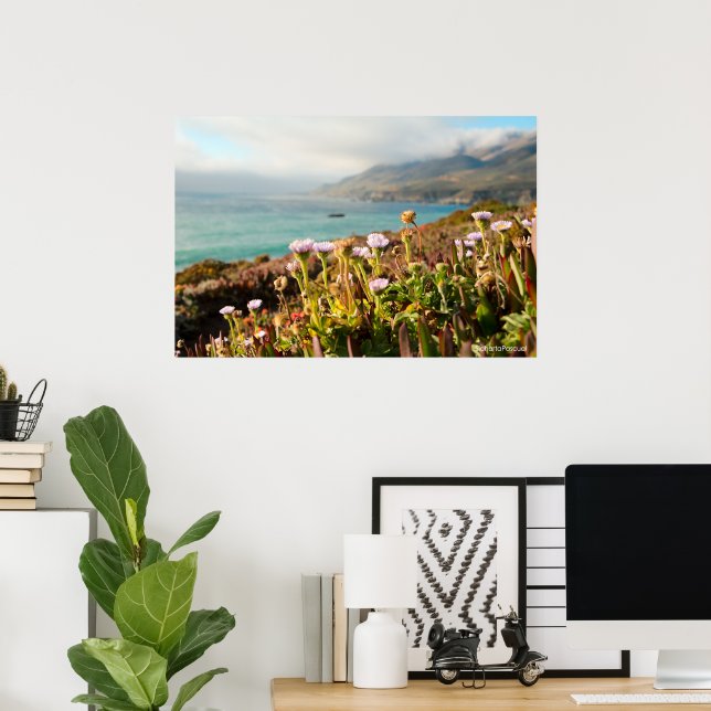 Stilla havet Blommor Fotografi Poster (Hemmakontoret)