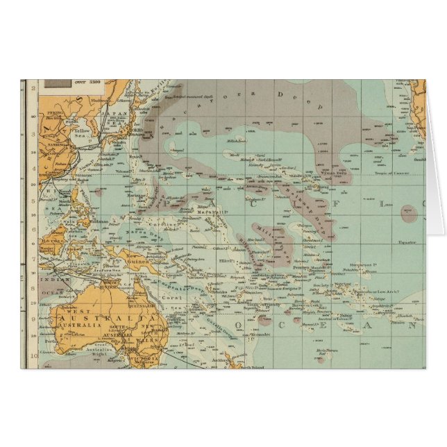 Stilla havet hälsningskort (Framsidan Horizontal)