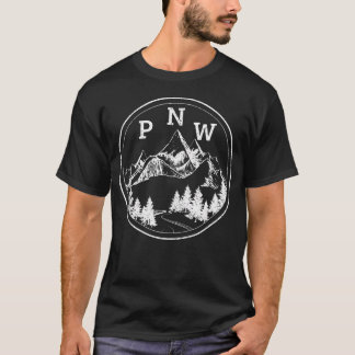 Stilla havets nordvästra berg Oregon Washington T Shirt