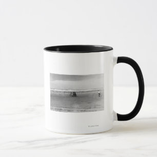 Stilla havstrandplatsen fotograferar mugg