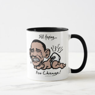 Stilla hoppas för ändring Anti-Obama utrustar Mugg
