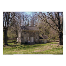 Stilla hus som fylls med solljus hälsningskort