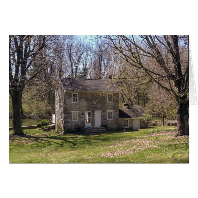 Stilla hus som fylls med solljus hälsningskort (Framsidan Horizontal)