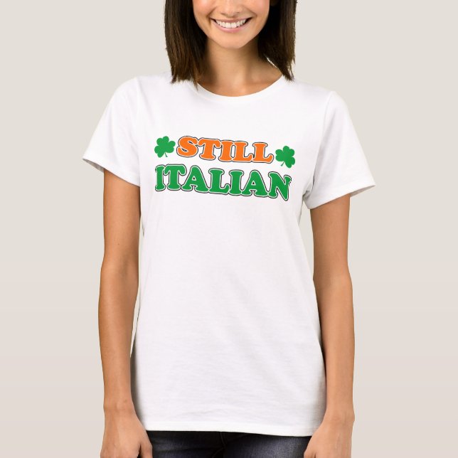 Stilla italienska irländarefärger och Shamrocks T-shirt (Framsida)
