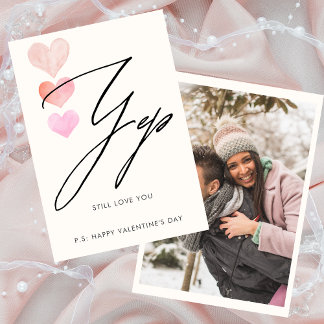 Stilla kärlek, ditt Photo Alla hjärtans dag-kort Inbjudningar