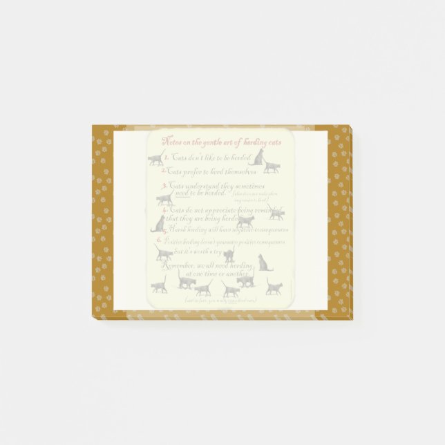 Stilla konst av samlarekatter Posta-honom Post-it Block (Framsida)