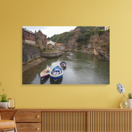 Stilla lugnet vid Staithes Beck Canvastryck