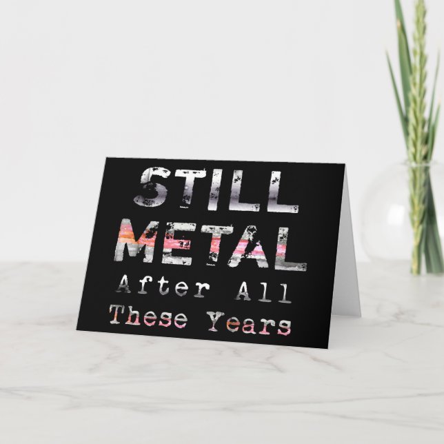 Stilla metall efter alla dessa år kort (Framsida)