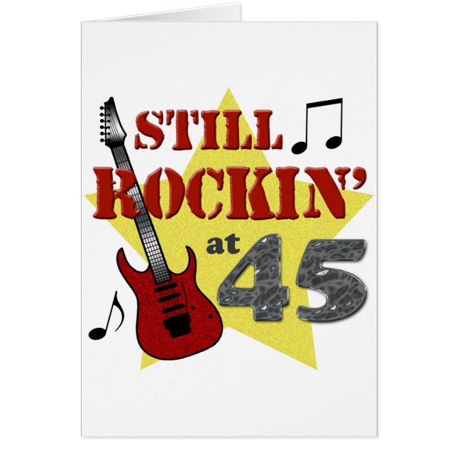 Stilla Rockin på 45 Hälsningskort (Framsidan)