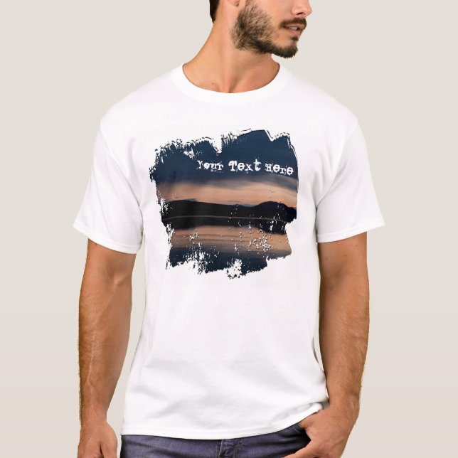 Stilla solnedgång; Anpassade Tee (Framsida)