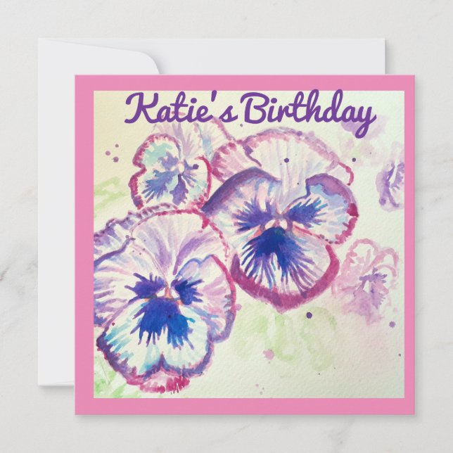 Stilla Trior Lila Blomma Blommig Rosa (Framsida)