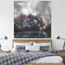 "Stilla violer i dimma" 100 cm x 100 cm Canvastryck