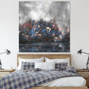 "Stilla violer i dimma" 100 cm x 100 cm Canvastryck