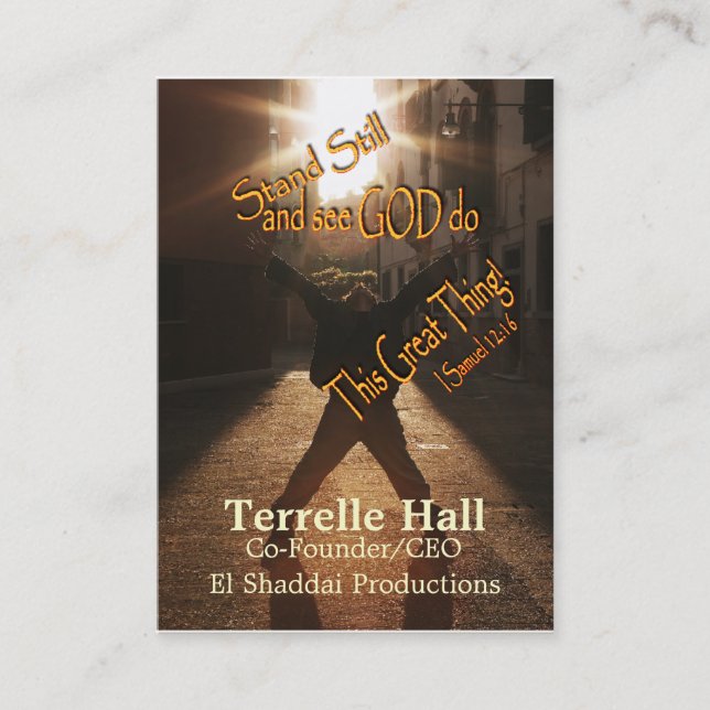 Stilla visitkort för stativ (Framsida)