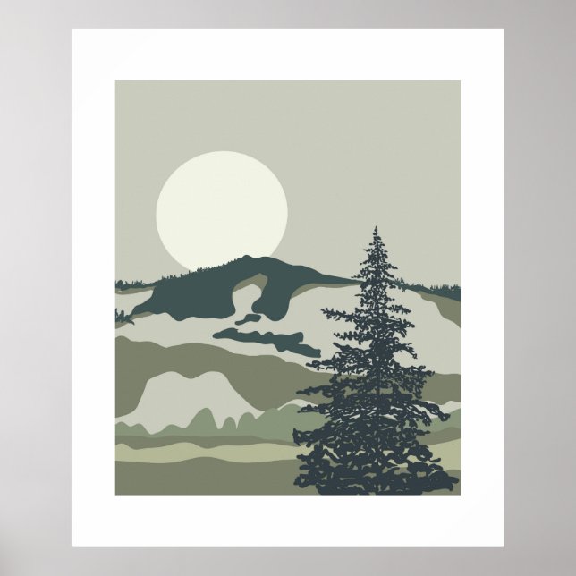Stillahavets nordvästra liggande moderna mur poster (Framsidan)