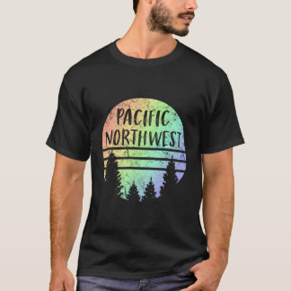 Stillahavets nordvästra regnbåge, uppblåst design t shirt