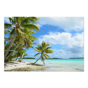 Stillahavets strand handflatan fototryck