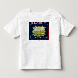 Stillahavs- Apple lådaetikett Tee Shirt