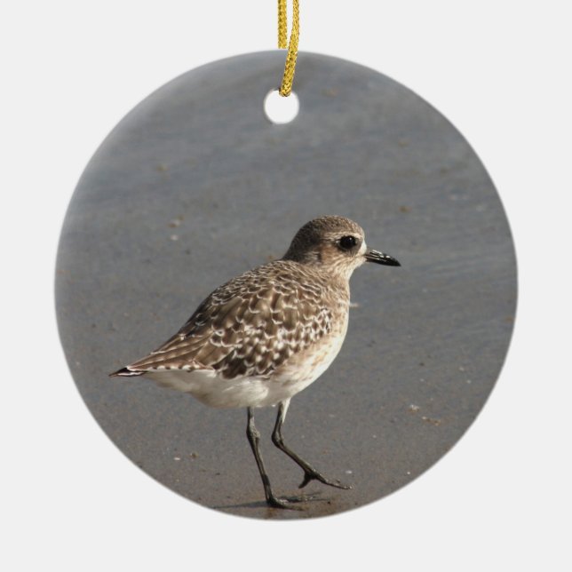 Stillahavs- guld- Plover Julgransprydnad Keramik (Framsidan)